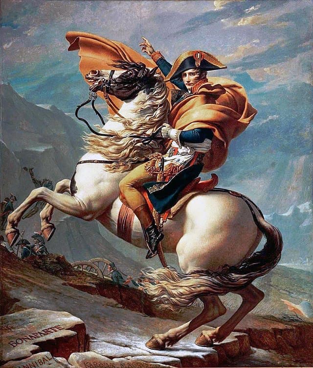 Jacques Louis David tableau représentant Napoléon