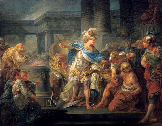 Alexandre le Grand tranchant le noeud gordien
